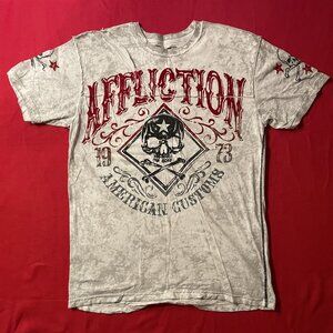 Affliction Mens American Customs Short Sleeve TShirt Size Large